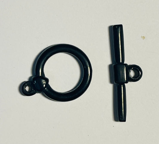 Toggle 18x14mm stainless steel black 1 pc