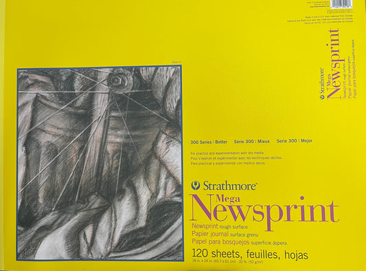 NEWSPRINT PAPER PAD 18X24 32 LB 120 SHEETS STRATHMORE
