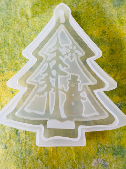 RESIN MOLD CHRISTMAS TREE 11X11 CM 1 PC