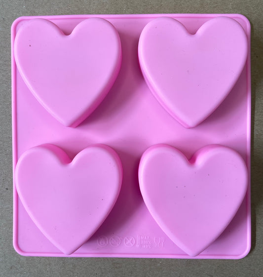 MOLDE CORAZONES GRANDES 4 HUECOS