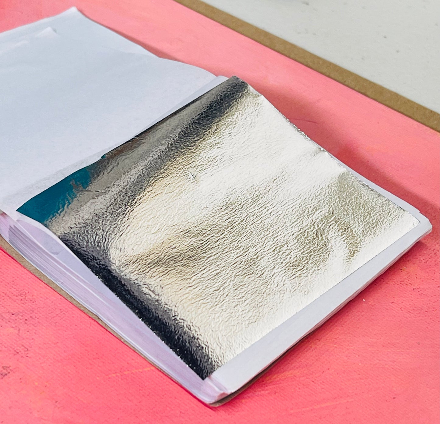 FOIL PAPER SILVER LEAF 100 SHEETS 1 SET