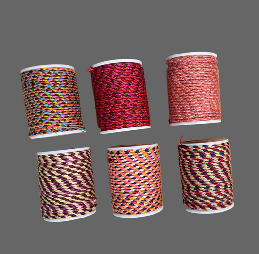 METALLIC POLYCOTTON CORD 4.3 YDS MIXED COLORS