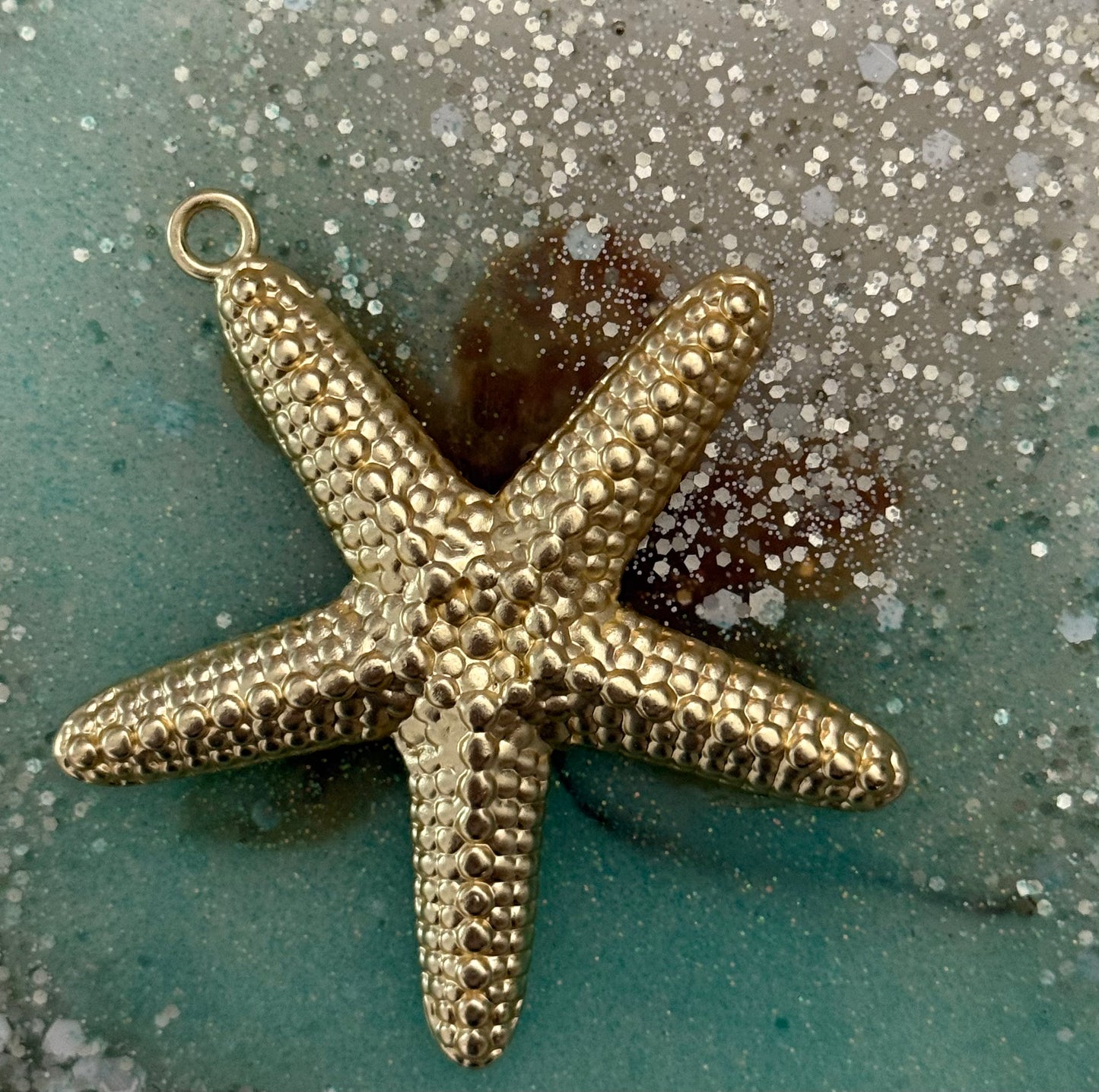 PENDANT STARFISH 63MM MATTE GOLD 1 PC