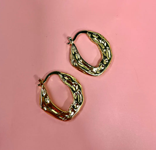 HOOP EARRING U SHAPE 1 PAIR