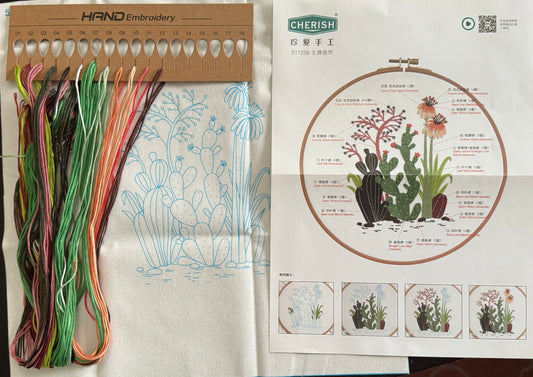 EMBROIDERY KIT CACTUS