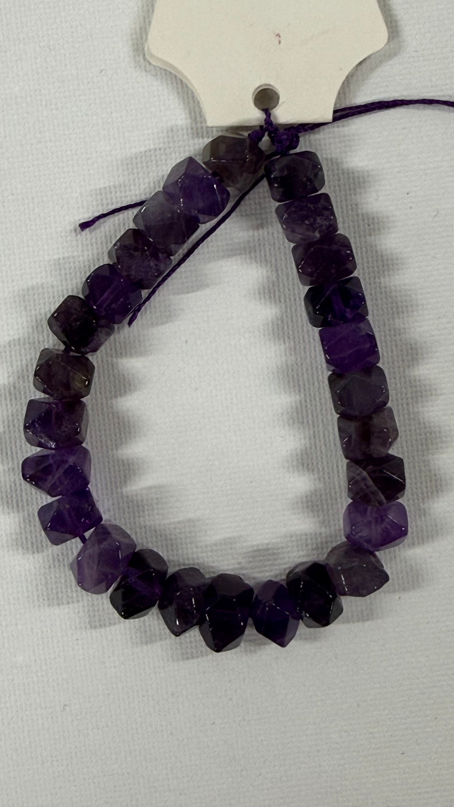 AMETHYST HEXAGONAL CHIP 10MM ABOUT 26 BEADS PER 1 STRAND