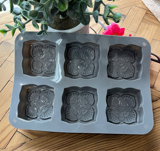 Flower squares Silicone mold