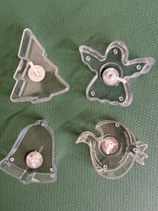 CANDLE PLASTIC CUPS 4 CHRISTMAS THEMES