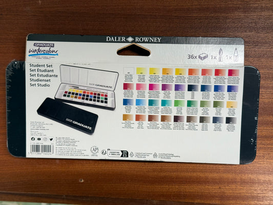 WATERCOLOR SET 36 COLORS DALER ROWNEY