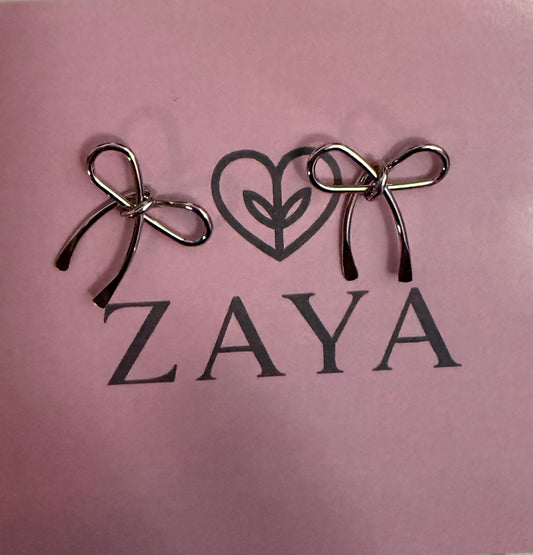 LITTLE BOW EARRING SILVER