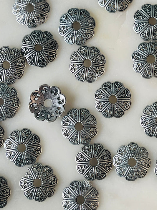 BEAD CAP TIBETAN FILIGREE STYLE 10MM 24 PC