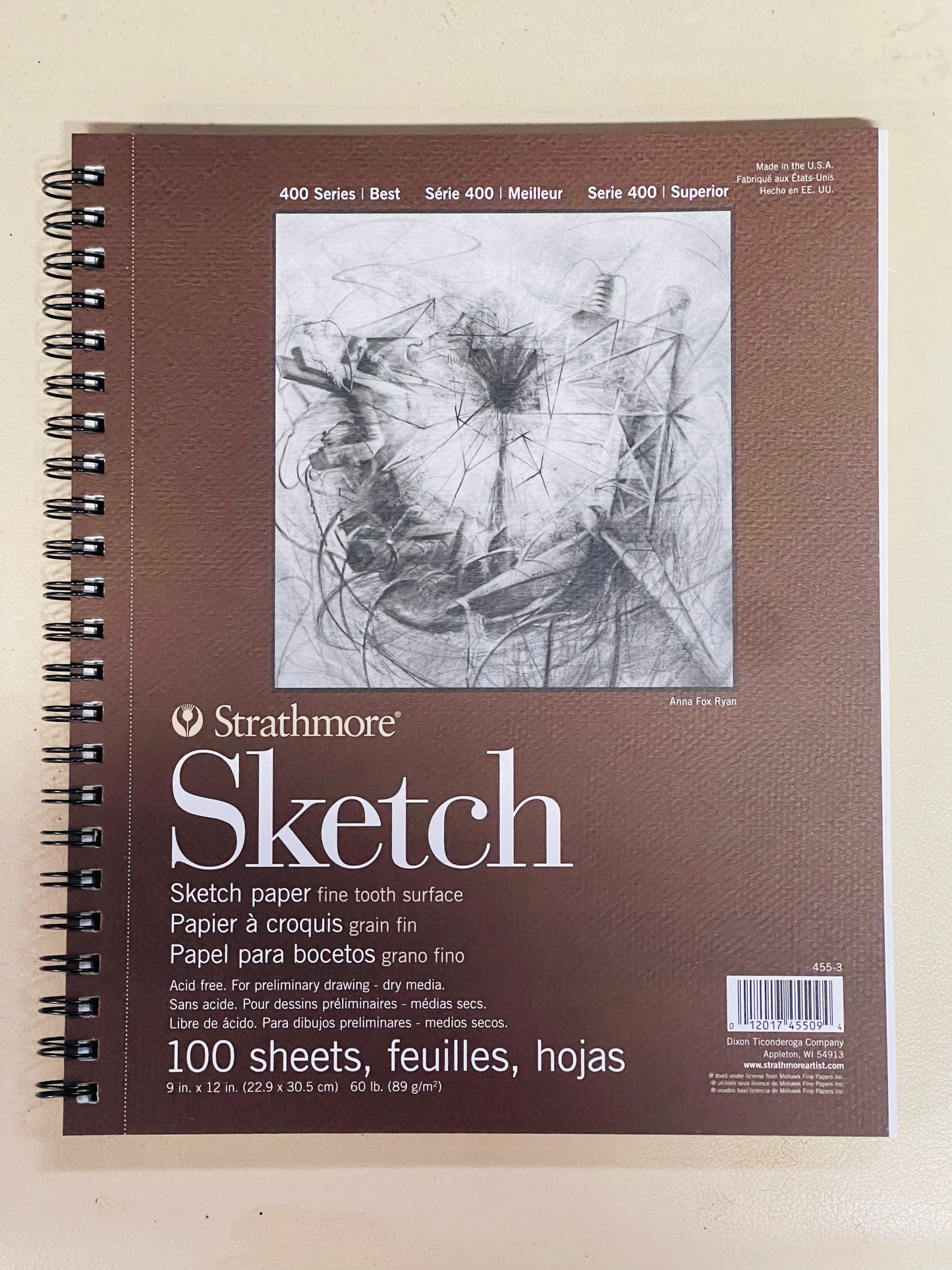 SKETCH PAD 9X12 100 SHEETS 60 LB (89 G) STRATHMORE 400