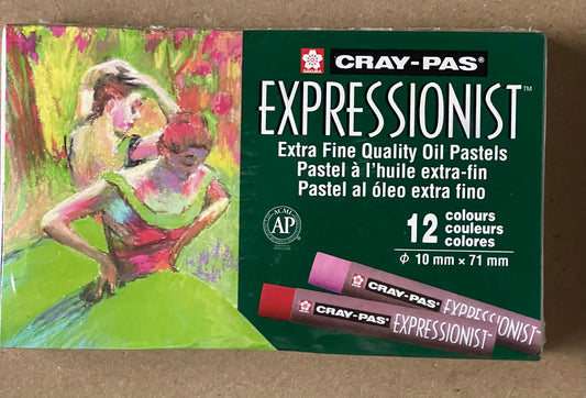 OIL PASTEL SET EXPRESSIONIST 12 COLORS CRAY-PAS SAKURA