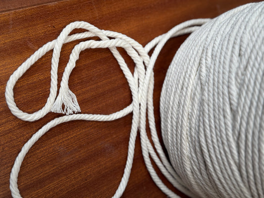 MACRAME CORD 5MM CREAM PER YARD