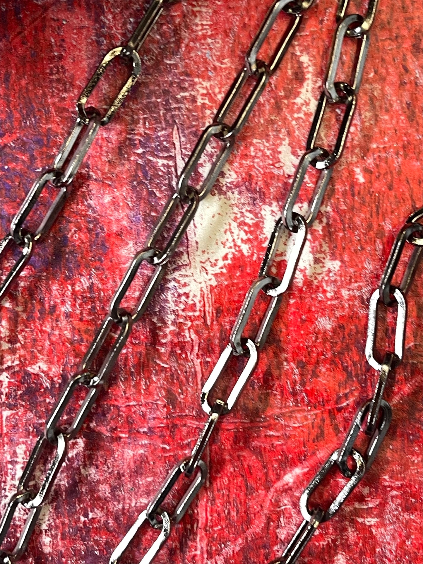 CADENA STAINLESS STEEL PAPERCLIP GUNMETAL