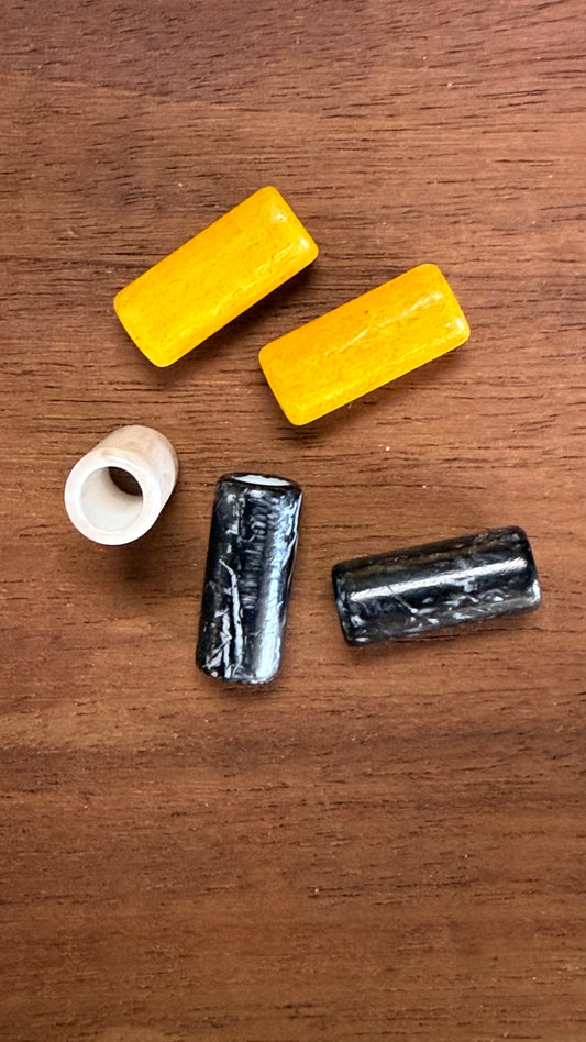 TUBE BEAD ACRYLIC LARGE HOLE 20MM 2 PC