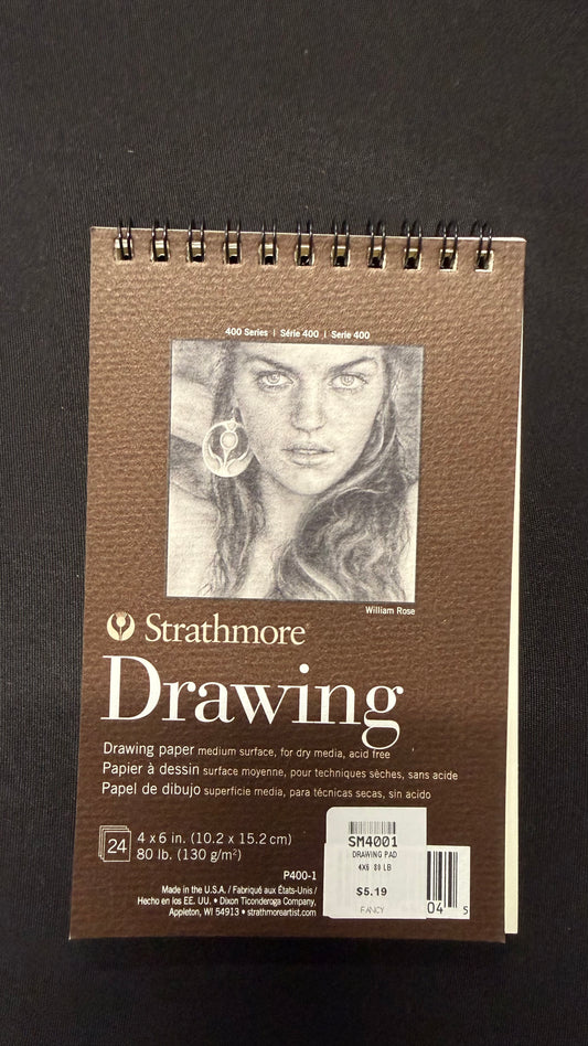 DRAWING PAD 4X6 80 LB 24 PGES STRATHMORE