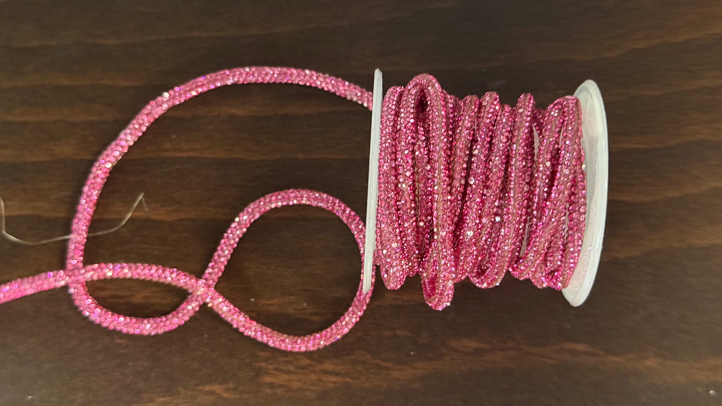 RHINESTONE CORD CRYSTAL SOLD PER YARD