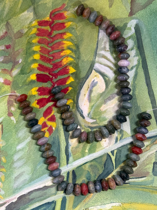 INDIAN AGATE RONDELLE 12X5MM 1 STRAND