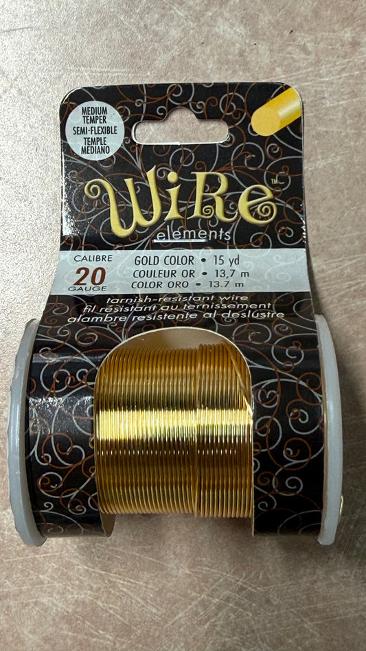CRAFT WIRE 20 GA GOLD CLEAR 20 YDS