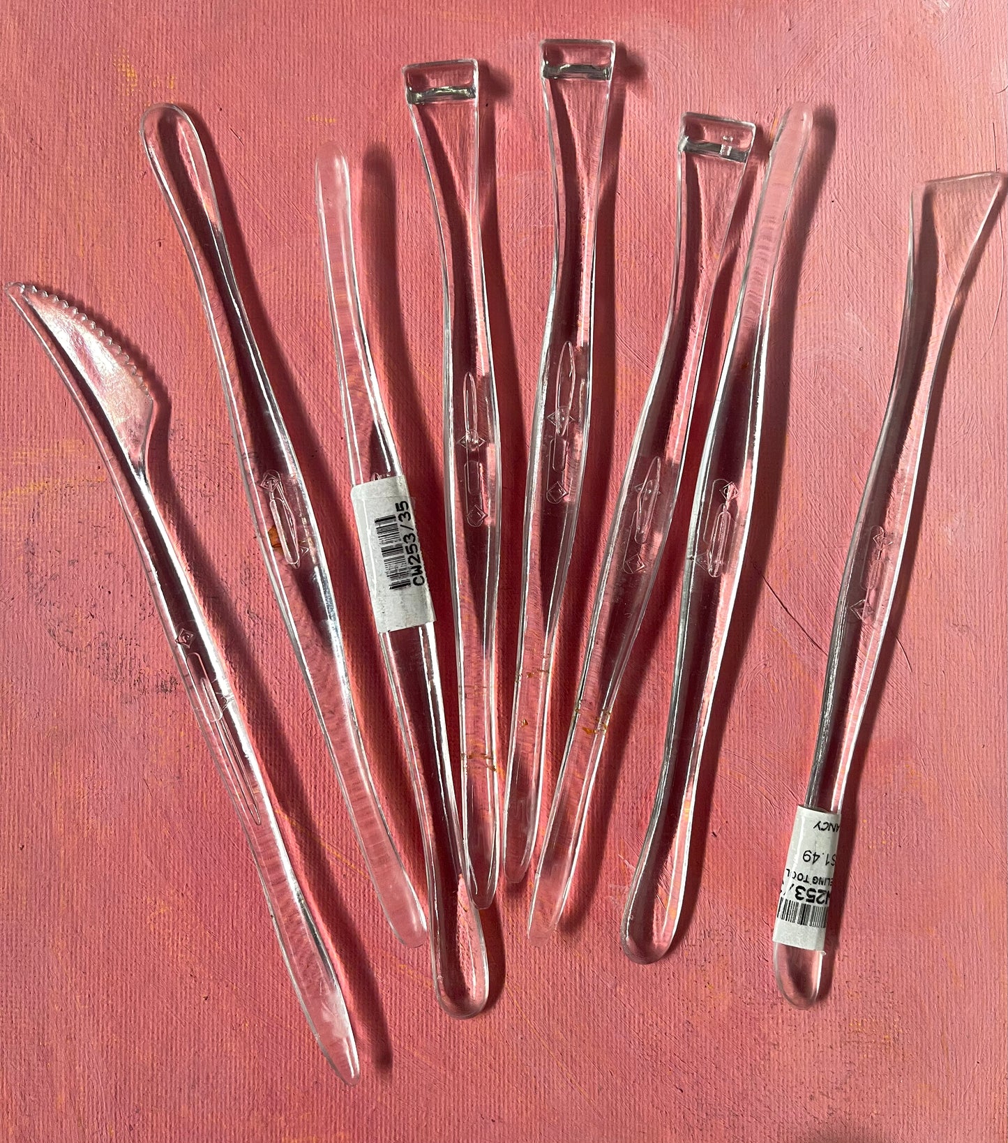 MODELING TOOL FOR CLAY CLEAR PLASTIC 1 PC