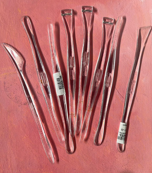 MODELING TOOL FOR CLAY CLEAR PLASTIC 1 PC