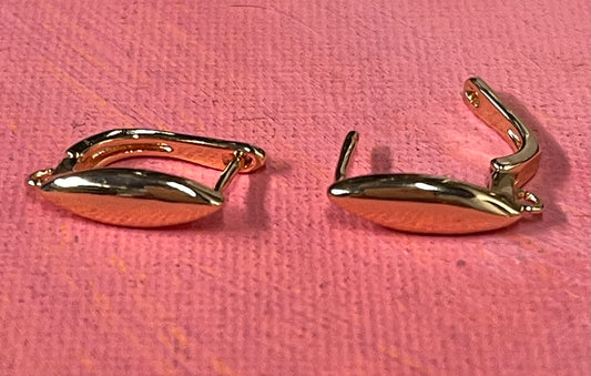 EARRING LATCH BACK GOLD PLATE 18 KT 17.5MM 1 PAIR