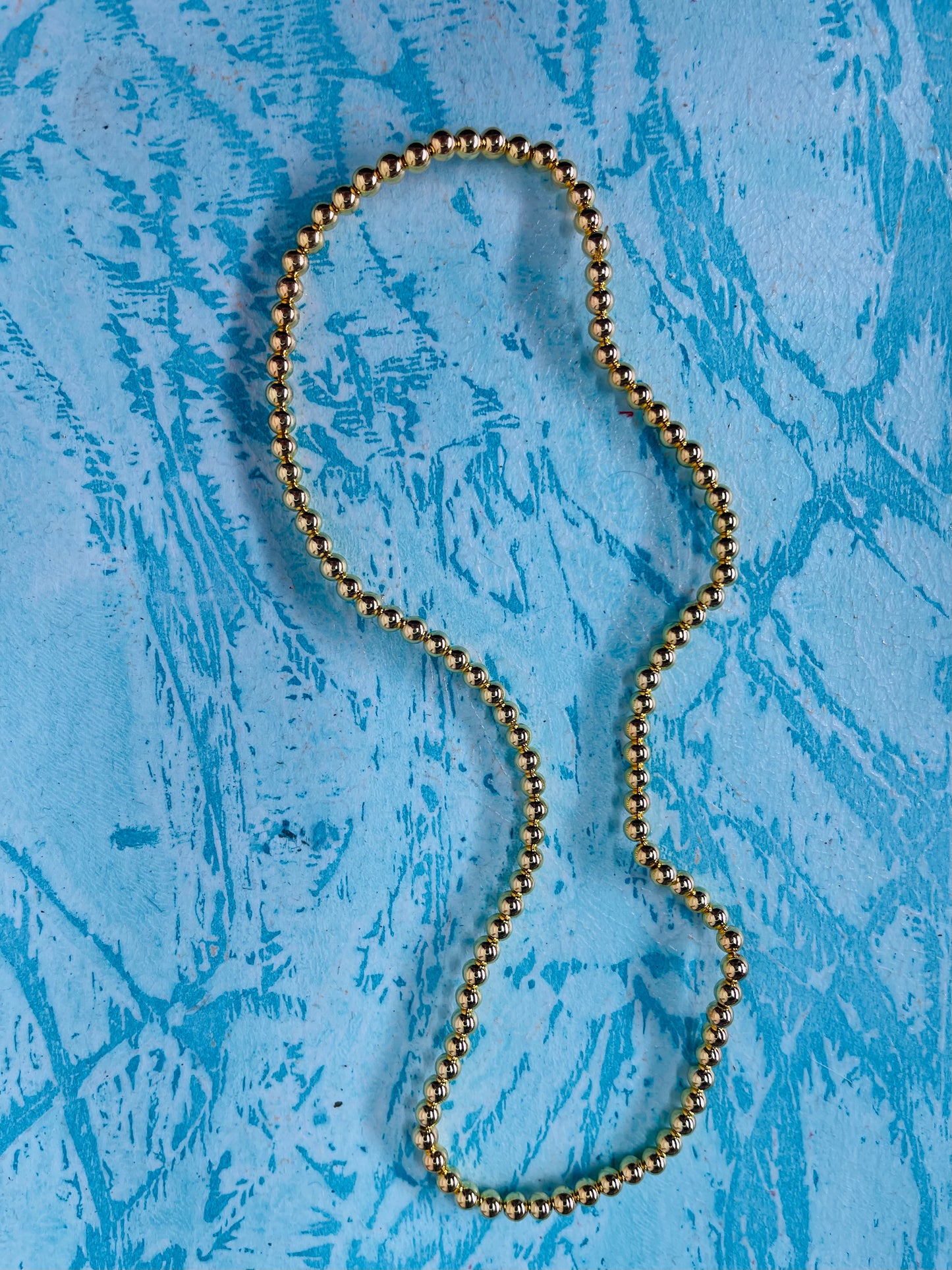 HEMATITE 4MM ROUND LIGHT GOLD PLATE ABOUT 104 BEADS PER 1 STRAND