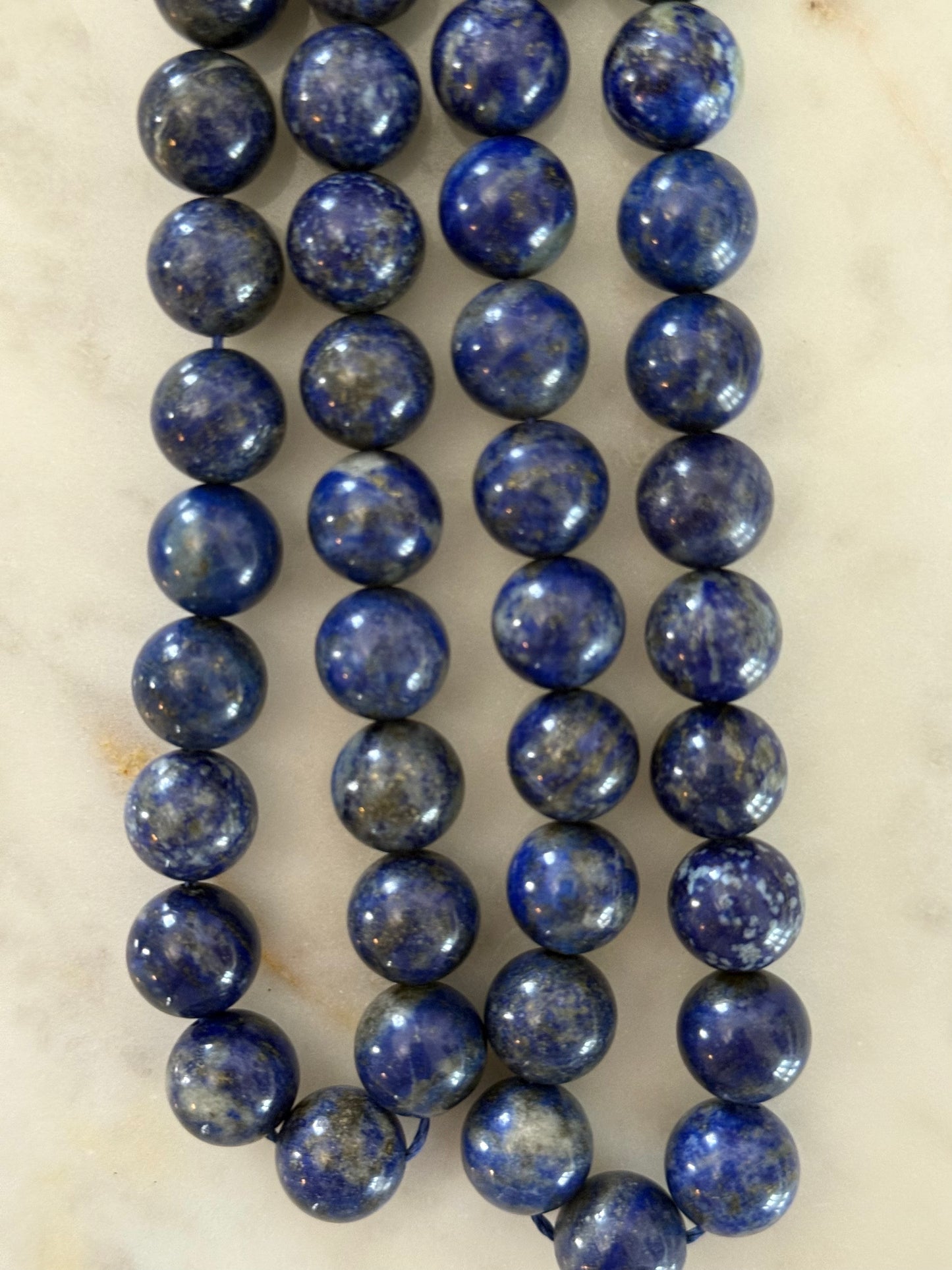 LAPIS LAZULI 11-12 MM ROUND BLUE GREEN COLOR ABOUT 38 BEADS PER 1 STRAND