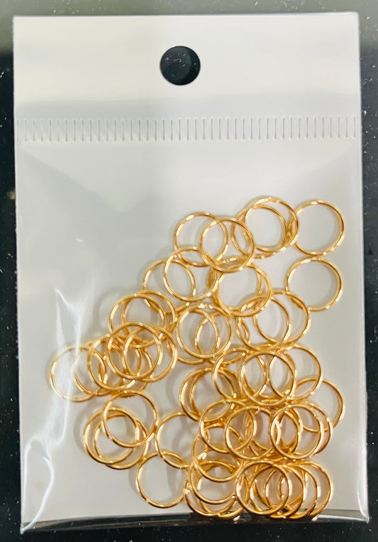 JUMPRING 8X0.7MM 21 GA LIGHT GOLD PLATE 50 PC