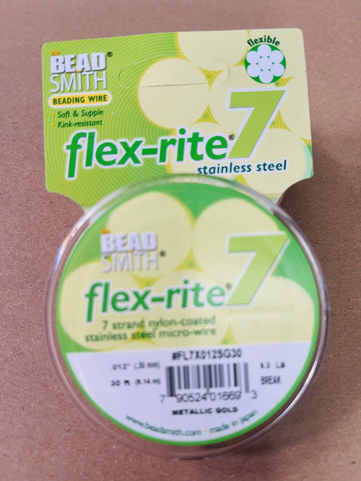 FLEXRITE 7 STRAND 0.012 GOLD 30 FT