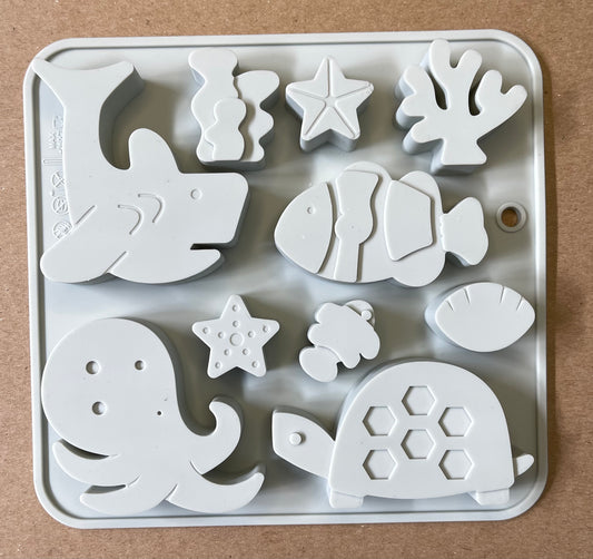 MOLDE ANIMALES MARINOS 10 HUECOS