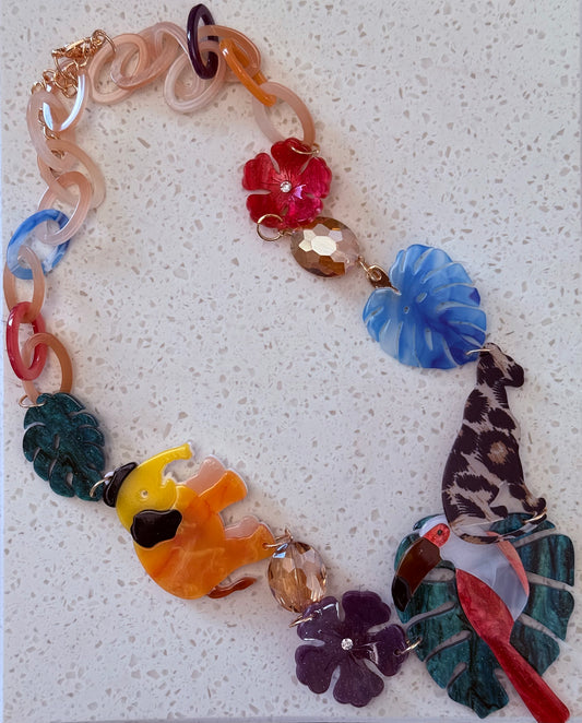 TROPICAL ZOO NECKLACE
