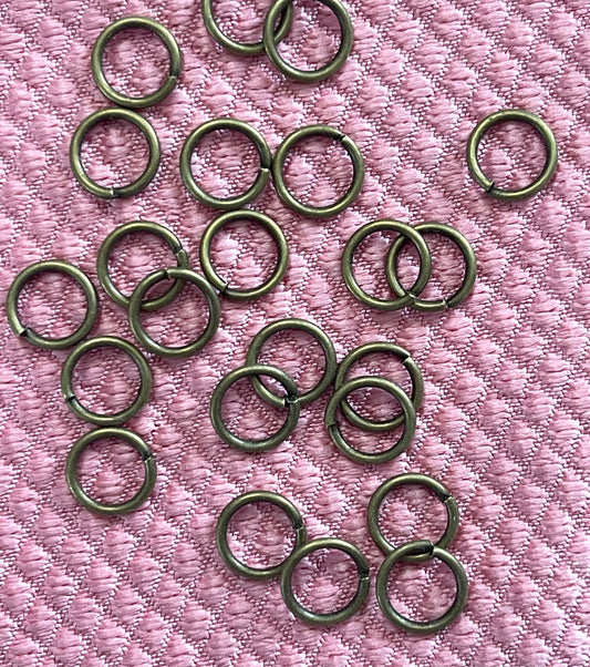 JUMPRING 8MM 18 GA ANTIQUE BRONZE 22 PC