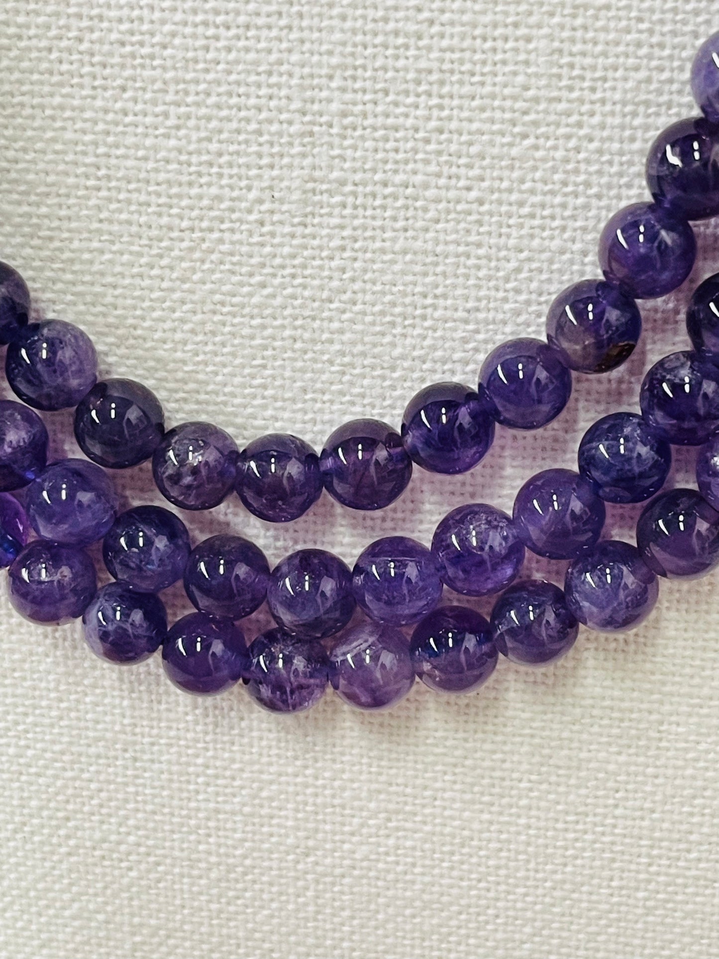 AMETHYST 8MM ROUND 50 PC PÉR 1 STRAND