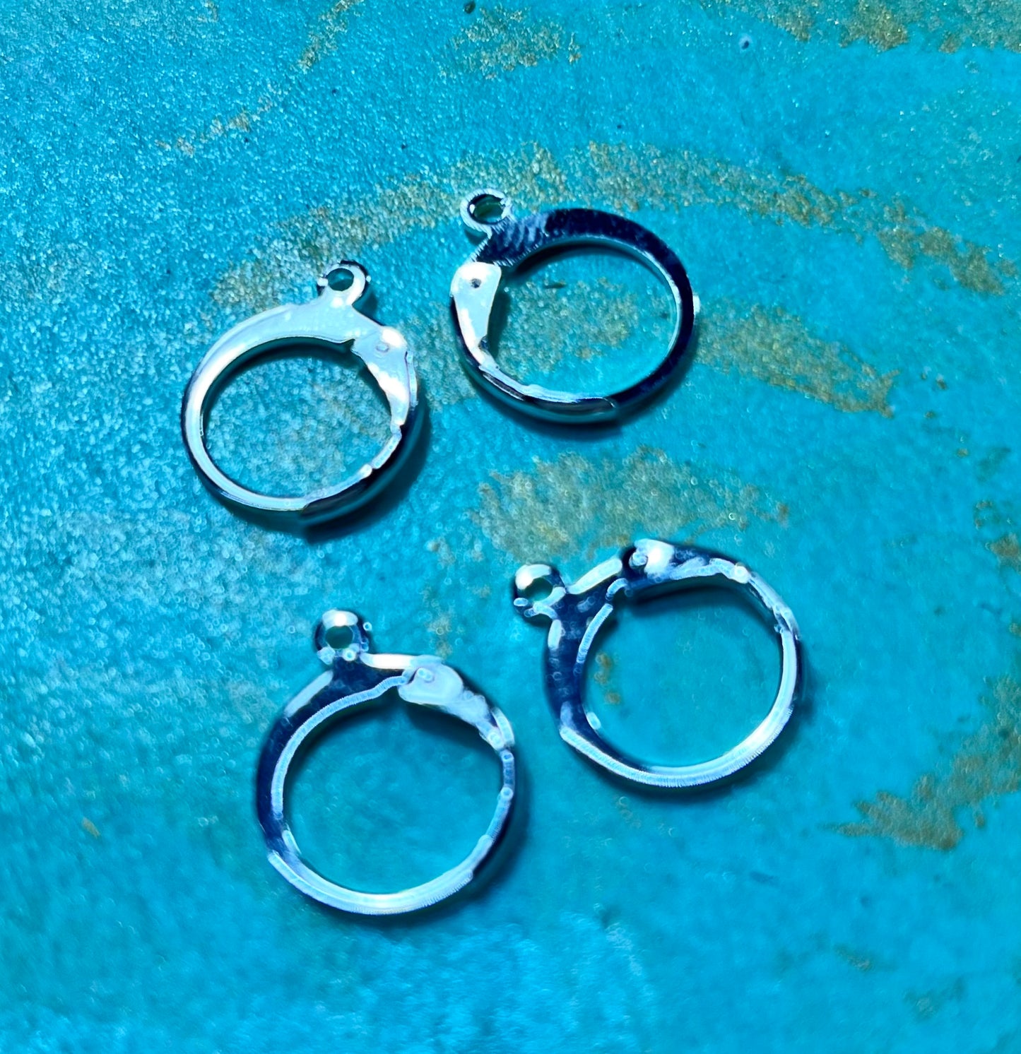 Leverback earrings 14MM PLATA 925SS WITH LOOP 20 PC