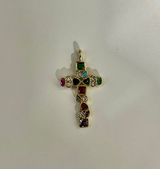 CROSS MICROPAVE CUBIC COLOR ZIRCONIA 32X18MM 1 PC