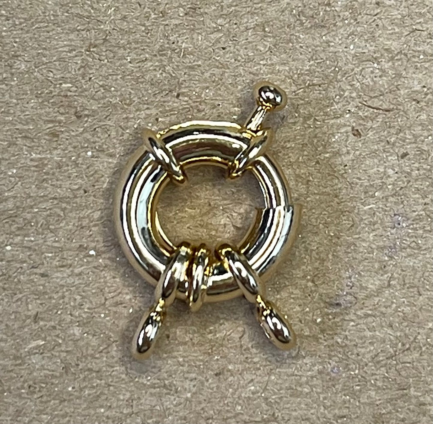 CLASP SPRING RING GOLD PLATE 18KT 13X5MM 1 PC