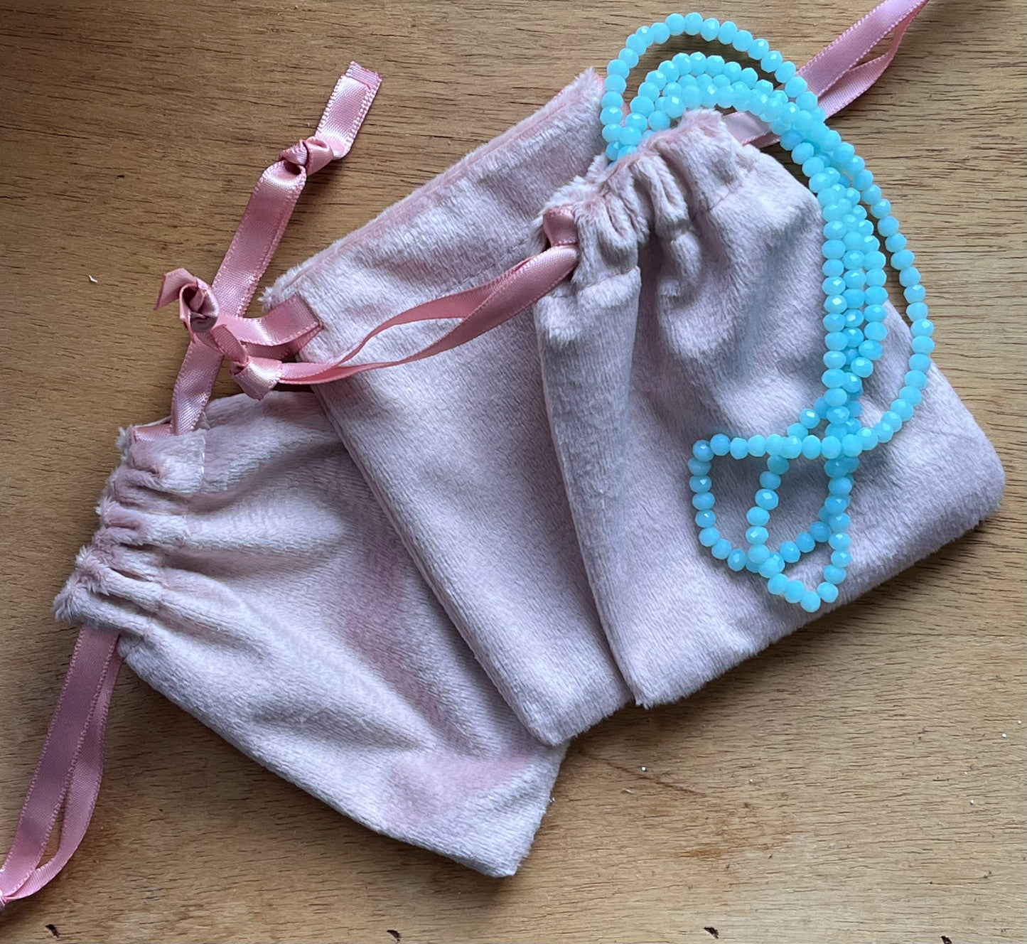 VELVET JEWELRY BAG MISTY ROSE 10X8CM 1 PC