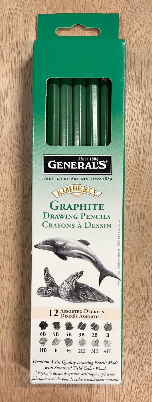 KIMBERLY PENCIL SET GRAPHITE DRAWING 12 PC