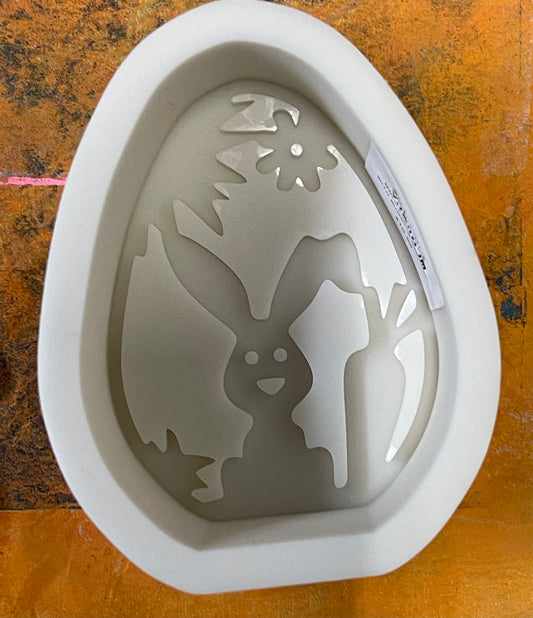 MOLD SILICONE EASTER EGG WITH BUNNY & CARROT