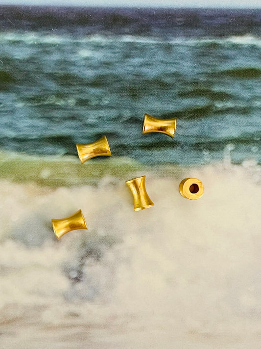 CONNECTOR HOURGLASS GP 18KT MATTE GOLD 5 PC