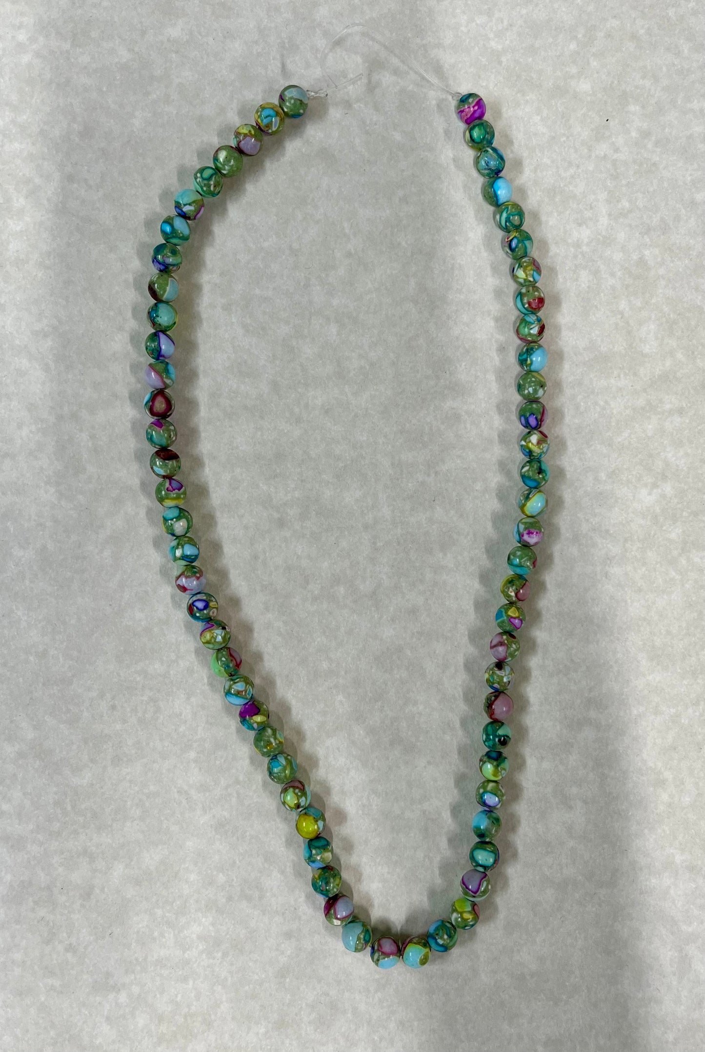 HOWLITE 6MM ROUND DARK SEA GREEN