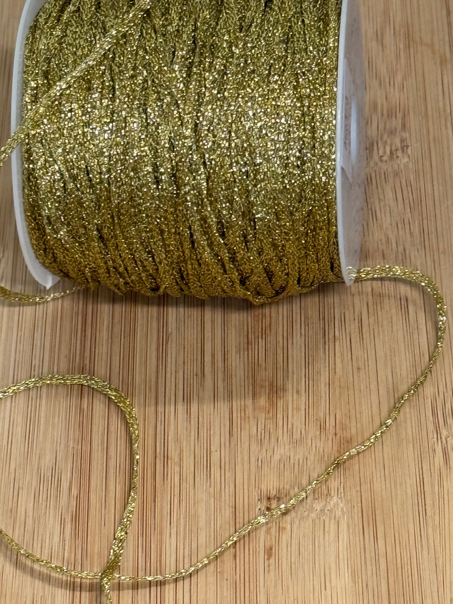 Gold lurex metallic crochet thread per yard