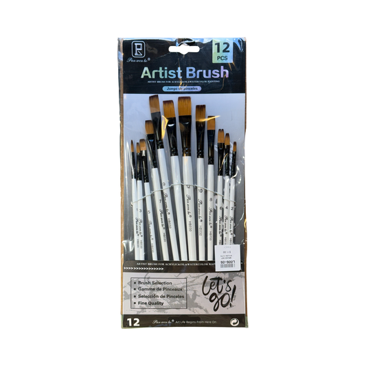 BRUSH SET 12 PC FILBERTS