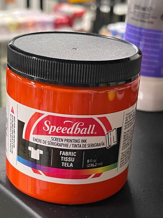 INK SCREENPRINTING FABRIC SPEEDBALL 8 OZ ORANGE