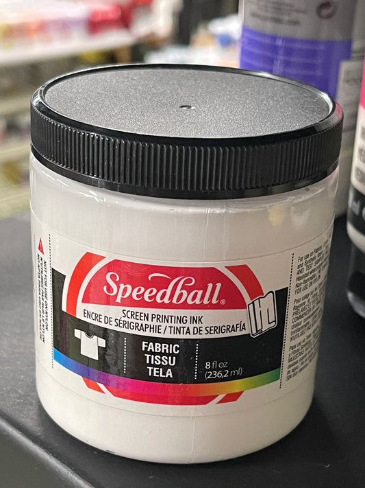 INK SCREEN PRINTING FABRIC SPEEDBALL 8 OZ WHITE