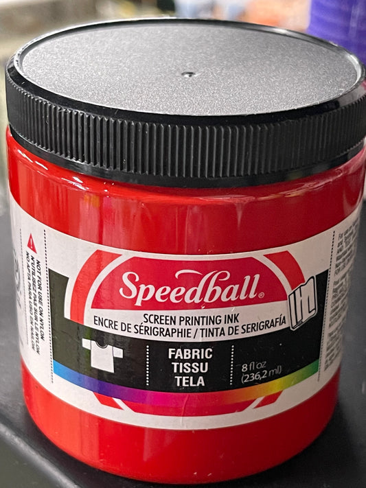 INK SCREENPRINTING FABRIC SPEEDBALL 8 OZ RED