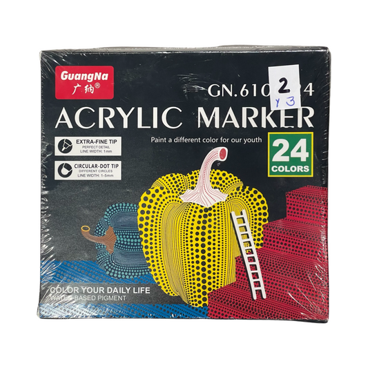 MARKERS SET 24 PC ACRYLIC DUAL TIPS 1 SET