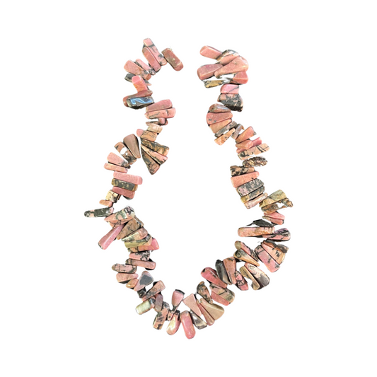 RHODONITE CHIP 12-20MM 1 STRAND ABOUT 104 PCS